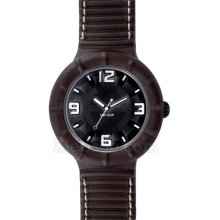 Hip Hop Leather Collection Dark Chocolate Watches