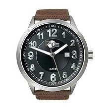 HydrOlix 3-Hand Brown Web Fabric/Black Dial Unisex watch #XA00212