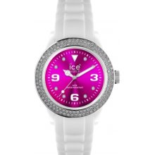 Ice-Watch Women's Quartz Watch With Pink Dial Analogue Display And White Silicone Strap Ipk.St.Wpk.U.S.12