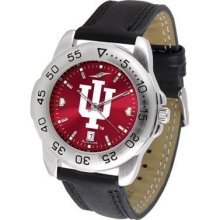 Indiana University Hoosiers Men's Leather Band Sports Watch