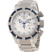 Invicta $1995 Men Reserve Bolt Chrono Silver Dial Ss Swiss Quartz Watch 11038