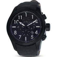 Invicta Menâ€™s I Force Swiss Quartz Chronograph Xl Black Leather Strap Watch 6441