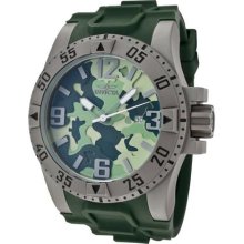 Invicta Men's 1094 Excursion Green Camouflage Dial Polyurethane Quartz Watch