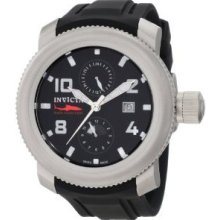 Invicta Men's 1983 Russian Diver Sea Hunter Black Dial Black Polyurethane Watch