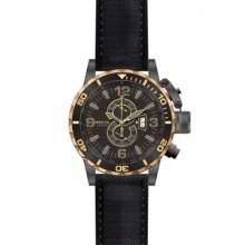 Invicta Men's Corduba Stainless Steel Case Chronograph Gray Dial Date Display Leather Strap 12622