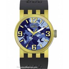 Invicta Mens DNA/Camouflage Blue Camo Dial Yellow Gold Case Invicta-10452