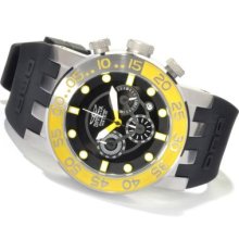 Invicta Men's DNA Diver Quartz Chronograph Stainless Steel Strap Watch w/ 3-Slot Dive Case YELLOW