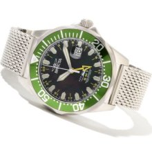 Invicta Men's Pro Diver Swiss Quartz GMT Mesh Stainless Steel Bracelet Watch