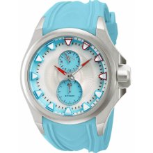 Invicta Men's S1 Rally Stainless Steel Case Light-Blue Rubber Bracelet Silver Tone Dial 12340