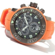 Invicta Men's Sea Hunter Swiss Made Quartz Chronograph Stainless Steel Polyurethane Strap Watch BL