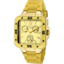 Invicta Women's Angel Collection Multi-Function Gold Rubber Watch 1309