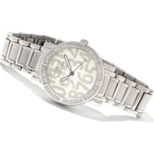 Invicta Women's Classique Quartz Diamond Accented Stainless Steel Bracelet Watch w/ 3-Slot Box