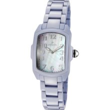 Invicta Women's Lupah White Mother-of-pearl Dial Blue Ceramic Watch 1969