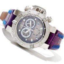 Invicta Women's Subaqua Noma III Quartz Chronograph Stainless Steel Leather Strap Watch