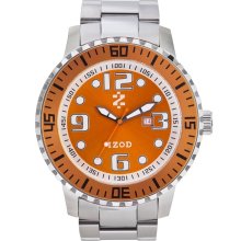 IZOD Eagle XL Orange Dial 3 Hand Sports, Date, Bracelet Watch