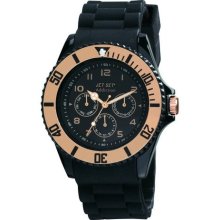 Jet Set Addiction 2 Men's Watch in Black with Tan Bezel