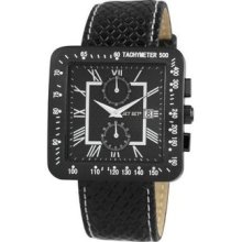 Jet Set Torino Men's Watch with Black Band and Black Dial