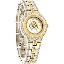 Jlo Ladies Two Tone Crystal Bracelet Dress Quartz Watch J2/1007SVTT