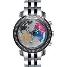 Joe Rodeo Tyler World Map 2 Row 1.90ct Diamonds Men's Watch JTY14