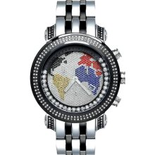 Joe Rodeo Tyler World Map 2 Row 1.90ct Diamonds Men's Watch JTM6