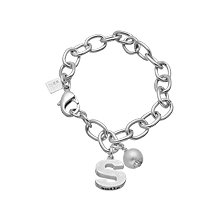 John Wind Maximal Art Silver 'Inspired' Initial & Pearl Bracelet