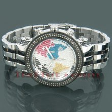 JoJo Joe Rodeo Diamond Watch World Map 2ct 2 Tone