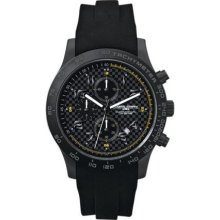 Jorg Gray JG2000-13 Men's Chronographs Black Dial Rubber Strap Watch