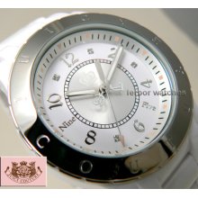 Juice Couture Hrh White Acrylic Silver Dial 1900842