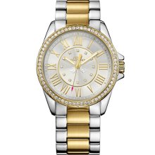 Juicy Couture 'Stella' Roman Numeral Watch, 40mm Silver/ Gold