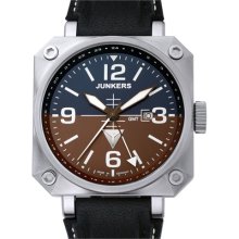 Junkers Horizon Airplane Cockpit Series Swiss Quartz GMT Pilot Watch