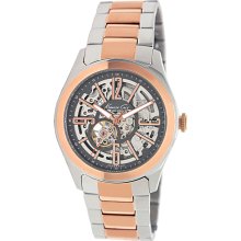 Kenneth Cole 2 Tone Skeleton Mens Watch Kc9052 Low Intern. Shipping