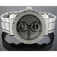 King Master Round 12 Diamonds Watch 50MM