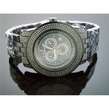 King Master Swiss 52MM 5.30CT Diamonds Black Case Watch ...