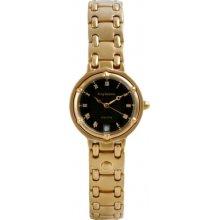 Krug Baumen 5118kl Ladies Charleston Black Gold Watch Rrp Â£109