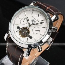 Ks Tourbillon Automatic Mechanical Date White Men Watch