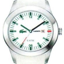 Lacoste 2010627 White Strap & Dial Men's Watch In Original Box