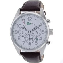 Lacoste Men's Zaragoza Quartz Chronograph Leather Strap Watch