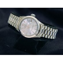 Ladies 18k White Gold Rolex Datejust President Watch