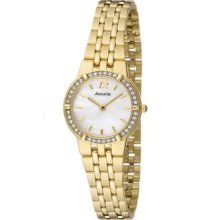 Ladies Accurist Gold Tone Crystal Set Watch Lb1737p