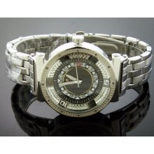 LADIES AQUA MASTER 40MM ROUND 12 DIAMOND SS BAND WATCH