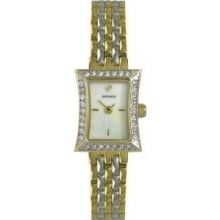 Ladies Bi-colour Steel & Gold Pearl Dial Crystal Sekonda Watch 4111 Rp Â£59.99