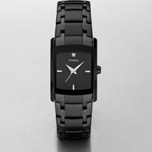 Ladies Black Stainless Steel Diamond Dress Imported Watch