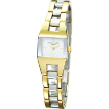 Ladies Charles Hubert IP-pltd Stnlss Steel Wht Dial 20x22mm Watch