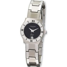 Ladies Charles Hubert Stainless Steel Black Dial Watch Xwa579