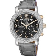 Ladies' Drive From Citizen Eco-drive Ttg 2.0 Stainless Steel And Grey Leather...