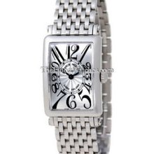 Ladies Large Franck Muller Long Island Steel 1002QZO Watch