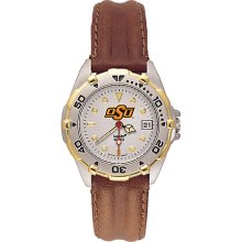 Ladies Oklahoma State University All Star Watch With Leather Strap