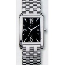 Ladies Quartzline Elegance Silver Water Resistant Watch With Rectangle Dial