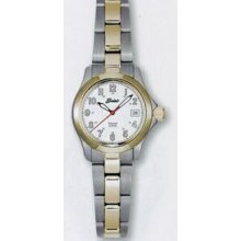 Ladies Quartzline Seapearl 2 Tone 20 Atm Watch W/ Date Window