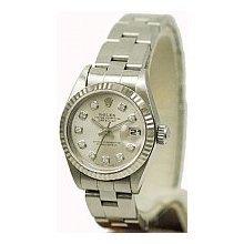 Ladies Rolex Datejust Preowned Watch Fluted Bezel, Steel, Silver Dial